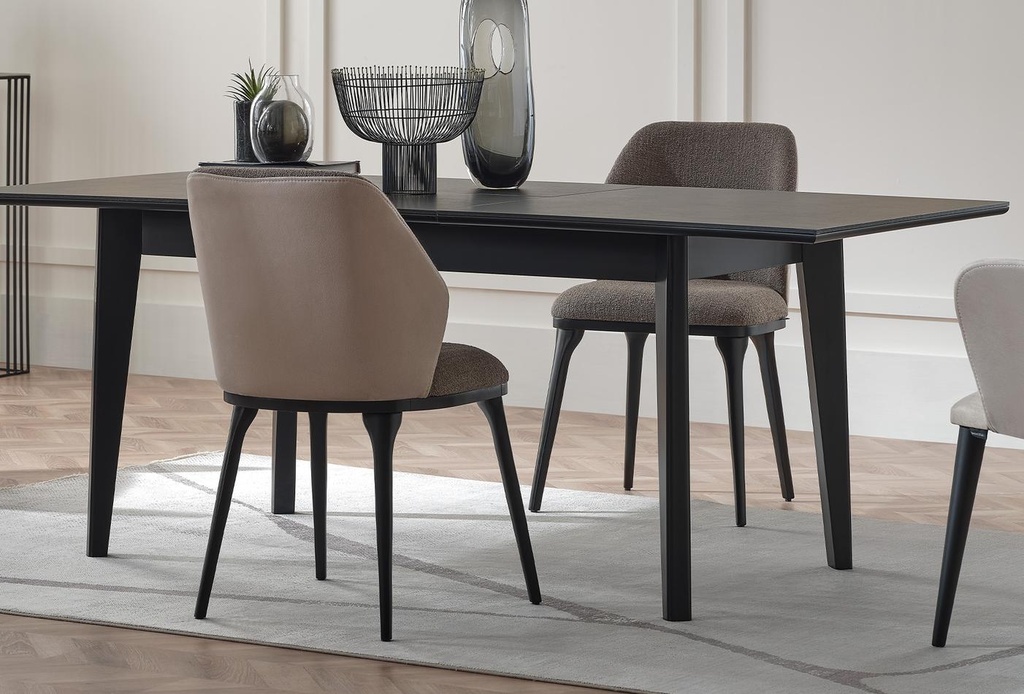 Riga White Suede Dining Chair