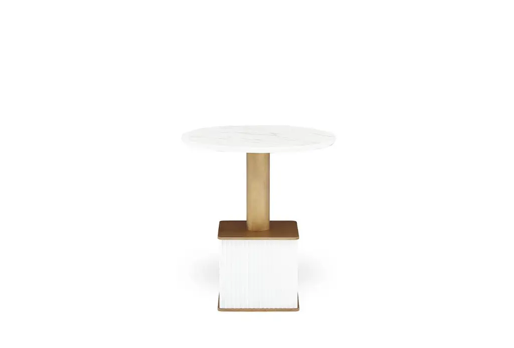 ESTA  SIDE TABLE WHITE MARBLE FIGURE