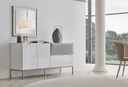 LEGATO White Sideboard with Bronze Legs and LED