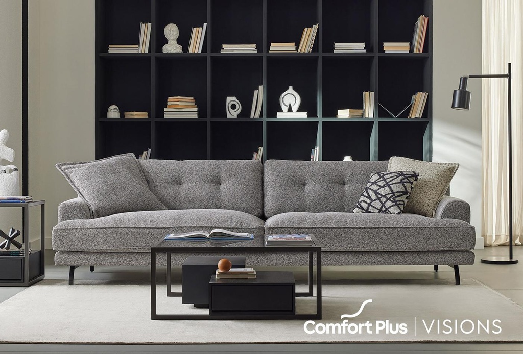 Milan 3-Seater Bouclé Sofa with Goose Feather Cushions