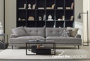 Milan 3-Seater Bouclé Sofa with Goose Feather Cushions