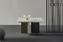 Nassau White Marble Coffee Table