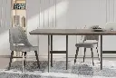 Varena Light Grey Woven Fabric Dining Chair